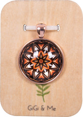 Mandala Round Pendant in Rose Gold - PRG020