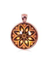 Mandala Round Pendant in Rose Gold - PRG021