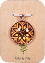 Mandala Round Pendant in Rose Gold - PRG021