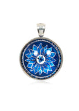 Bright & Beautiful Floral Round Pendant in Vintage Silver - PVS010
