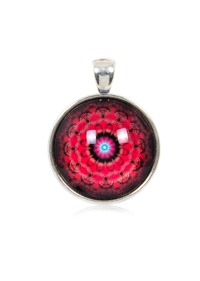 Bright & Beautiful Round Pendant in Vintage Silver - PVS014