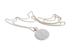 Bright & Beautiful Floral Round Pendant in Vintage Silver - PVS012