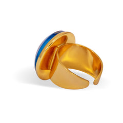 Ombre Wide Band Ring in Gold - RWBG005