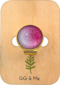 Ombre Wide Band Ring in Gold - RWBG002