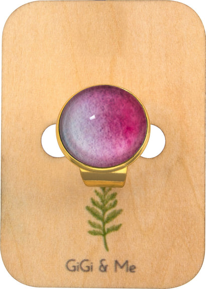 Ombre Wide Band Ring in Gold - RWBG002