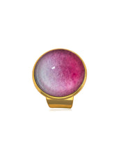 Ombre Wide Band Ring in Gold - RWBG002