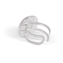 Ombre Split Band Ring in Bright Silver - RSBBS005